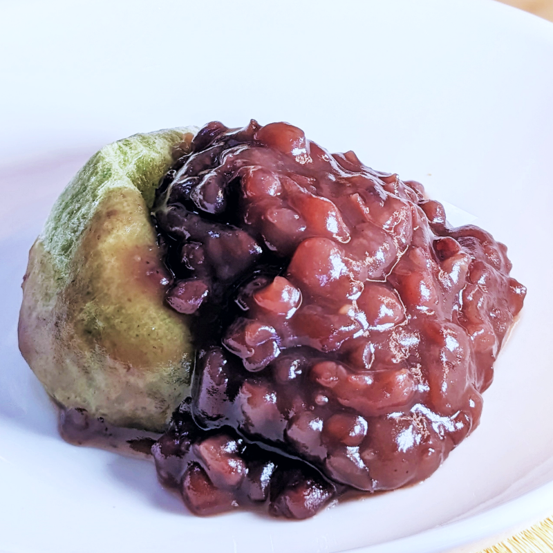 老舗和菓子屋さんの杵つき生丸餅（よもぎ）12個＆つぶあん 200g×3セット 099H4039-1
