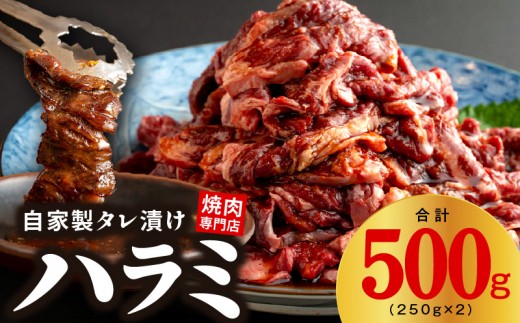 焼き肉専門店 自家製タレ漬け ハラミ 合計500g