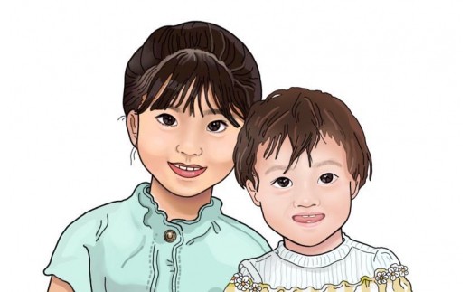 にピッタリ 似顔絵アート 2名