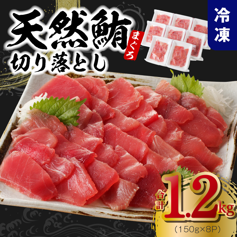 天然まぐろ 切り落とし 1.2kg（150g×8P）【訳あり サイズ不揃い 刺身 海鮮丼 鮪 まぐろ マグロ ユッケ 海鮮 小分け 一人暮らし ファミリー】 015B569-1