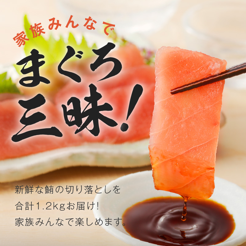 天然まぐろ 切り落とし 1.2kg（150g×8P）【訳あり サイズ不揃い 刺身 海鮮丼 鮪 まぐろ マグロ ユッケ 海鮮 小分け 一人暮らし ファミリー】 015B569-1