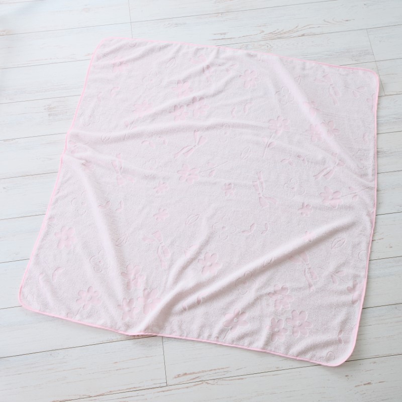 【高島屋選定品】泉州タオル おくるみ１枚（ピンク）【タオル 国産 シンプル 日用品 ベビー】 TTT0006