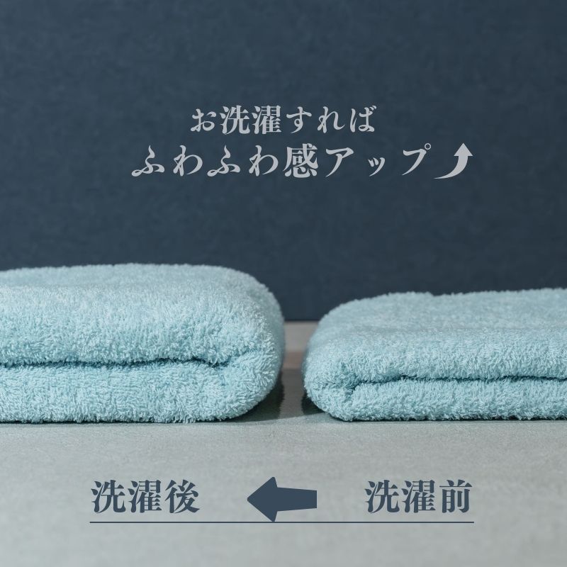 カラーバスタオル 4枚 （アクア）【泉州タオル 国産 吸水 普段使い シンプル 日用品 家族 ファミリー】 G4408