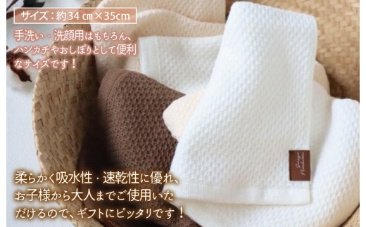 【ギフトボックス】泉州南部織 ソフトハニカム織ウォッシュタオル 3枚＜スピード発送＞ G5861
