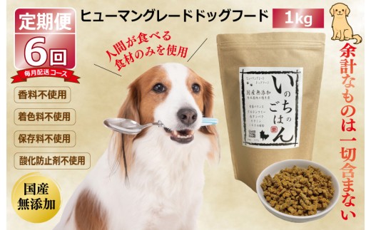 無添加 ドッグフード いのちのごはん 1kg×全6回