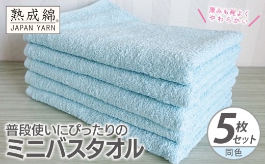 普段使いにぴったりのミニバスタオル 5枚