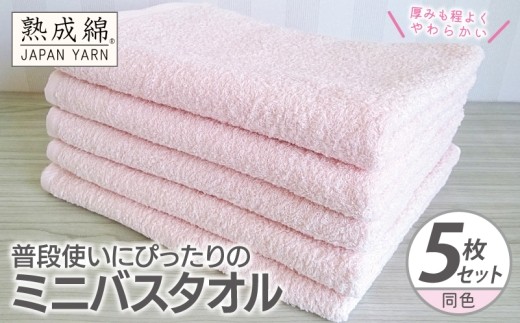 普段使いにぴったりのミニバスタオル 5枚
