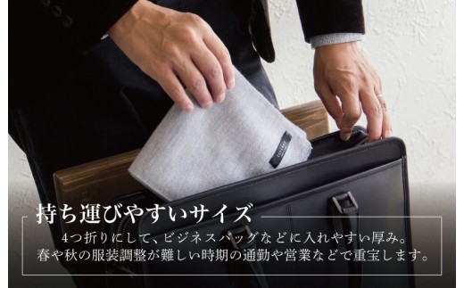 【スピード発送】3秒マフラー スタンダード ブラック×グリーン【メンズ 薄手 コンパクト ビジネス 仕事 ファッション 小物 日用品 雑貨】 G3305
