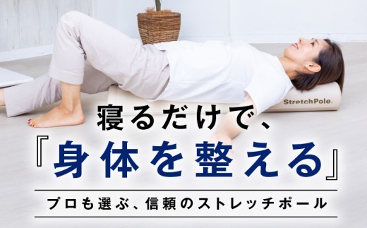 【LPN社製】ストレッチポールEX ネイビー【正規品 セルフケア ストレッチ エクササイズ 腰痛 肩こり 体幹 コアトレ】 100F072