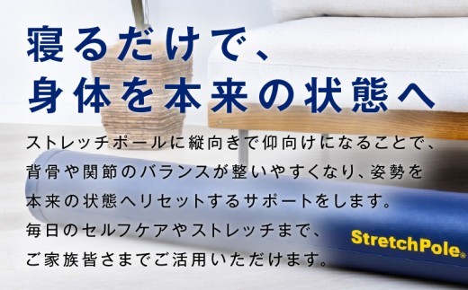 【LPN社製】ストレッチポールEX アイボリー【正規品 セルフケア ストレッチ エクササイズ 腰痛 肩こり 体幹 コアトレ】 100F073