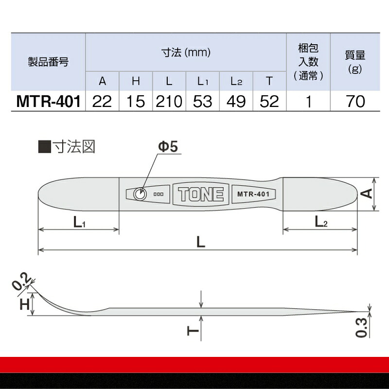 TONE トネ メタルトリムリムーバー MTR-401 15001-40001324｜工具 整備士 自動車 バイク DIY メンテナンス