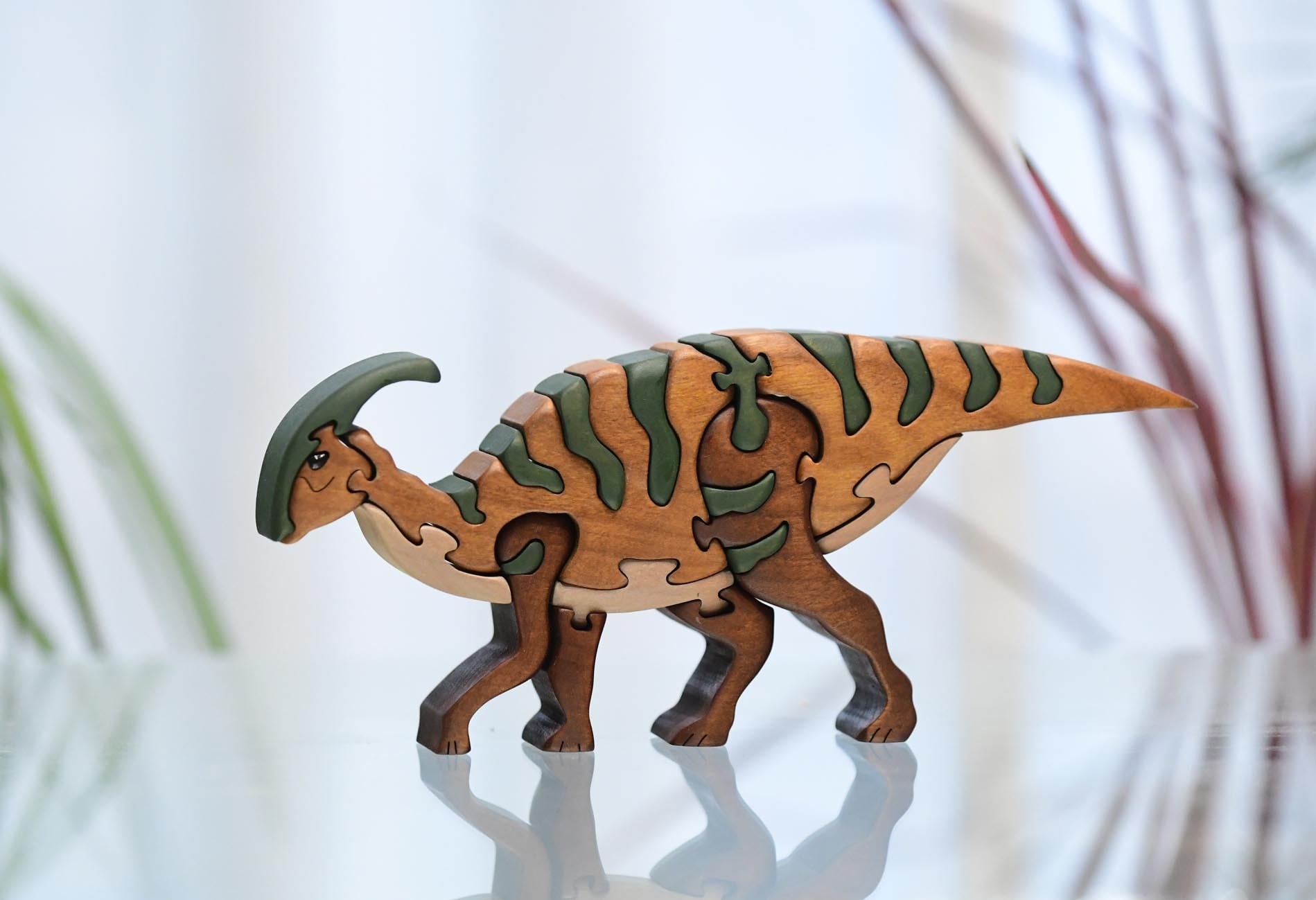 パラサウロロフス 色付き 恐竜 かわいい 置物