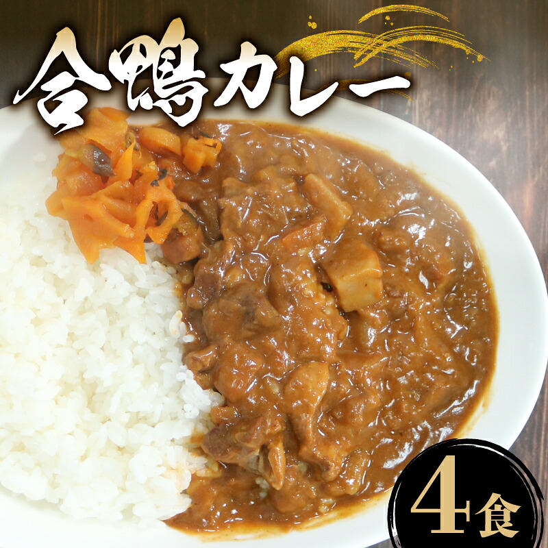 【河内鴨 レトルトカレー】 合鴨カレー 200g×4食 常温保存 国産野菜 レトルトカレー レトルト 常温 カレー 鴨カレー 鴨肉 合鴨肉 鴨 湯煎 大阪 松原市