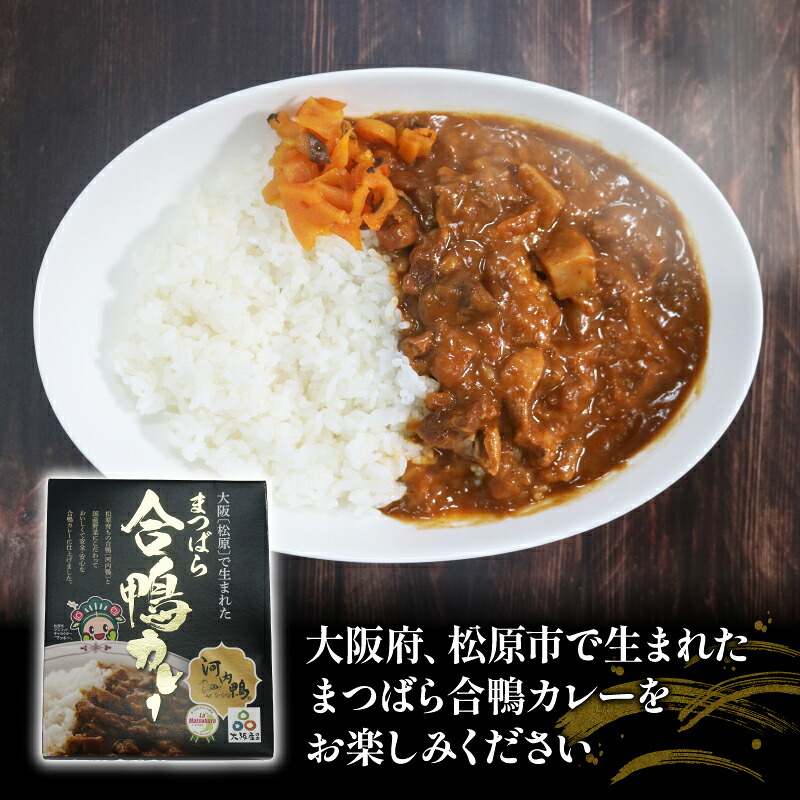 【河内鴨 レトルトカレー】 合鴨カレー 200g×4食 常温保存 国産野菜 レトルトカレー レトルト 常温 カレー 鴨カレー 鴨肉 合鴨肉 鴨 湯煎 大阪 松原市