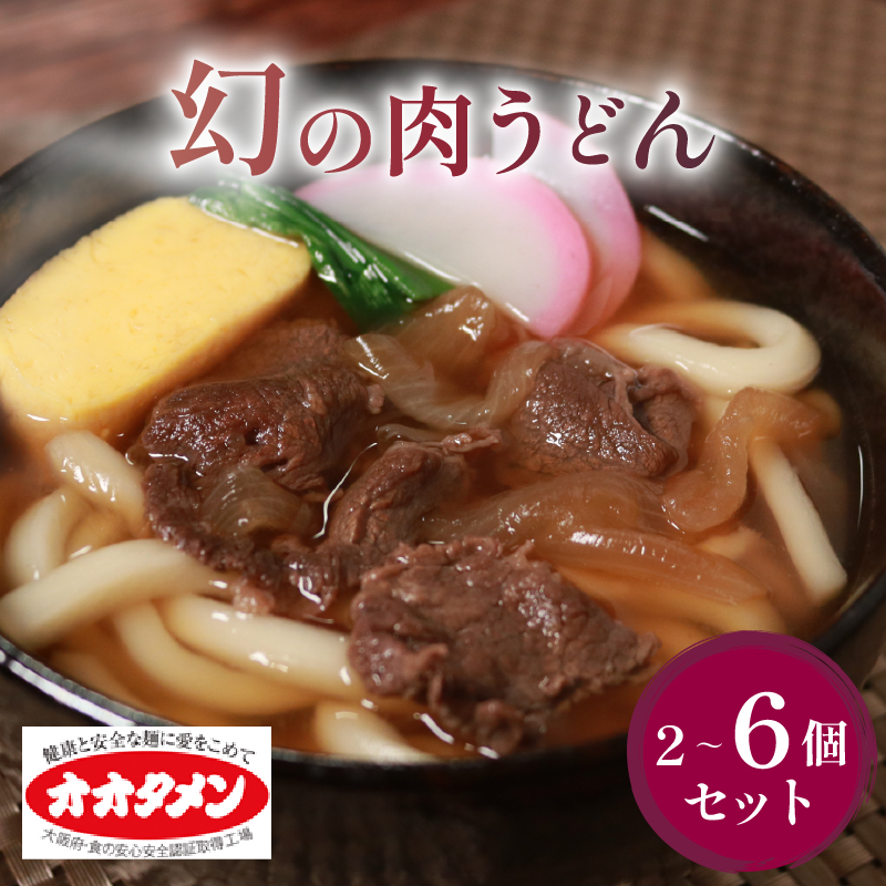 幻の肉うどん 肉うどん うどん 2～6食 オオタメン 太田製麺所 製麺所 個包装 簡単調理 冷凍 めん 麺 できたて こだわり 大阪府 松原市