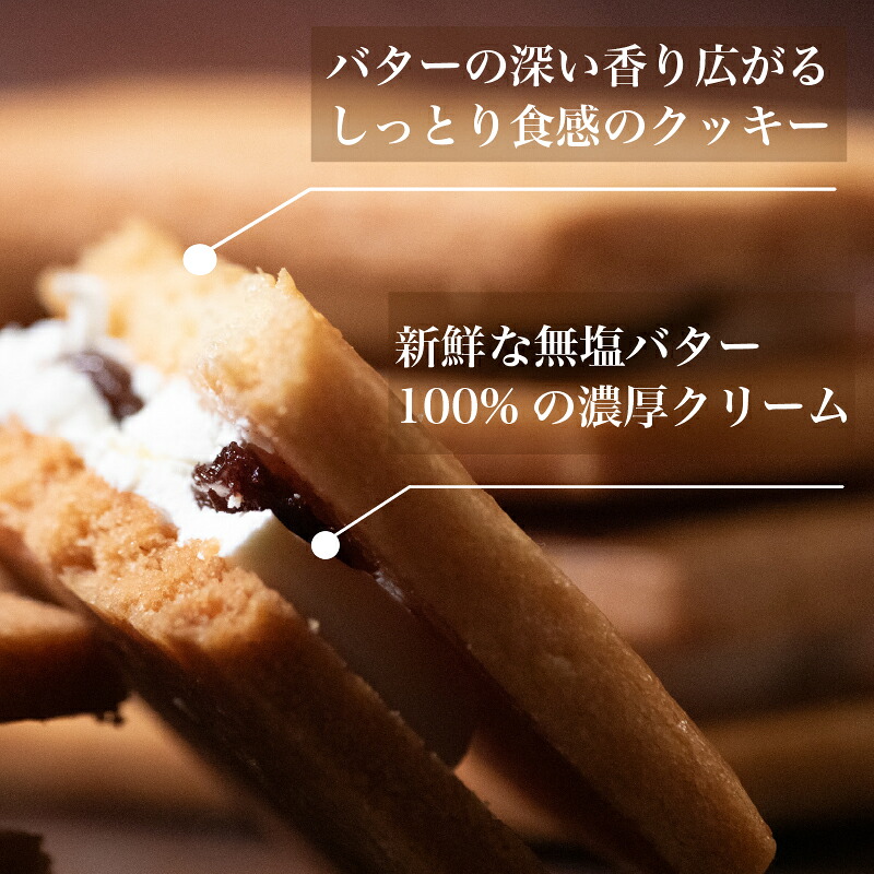 【 しっとり濃厚 】 レーズン バターサンド 6～18個入り 無塩バター ラムレーズン 口溶け 食感 焼き菓子 スイーツ サブレナンテ  BATA-SANNDO ギフト プレゼント