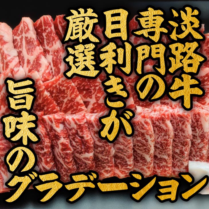 【淡路牛専門の目利きが厳選】特上赤身・特上カルビ　焼肉用　600ｇ