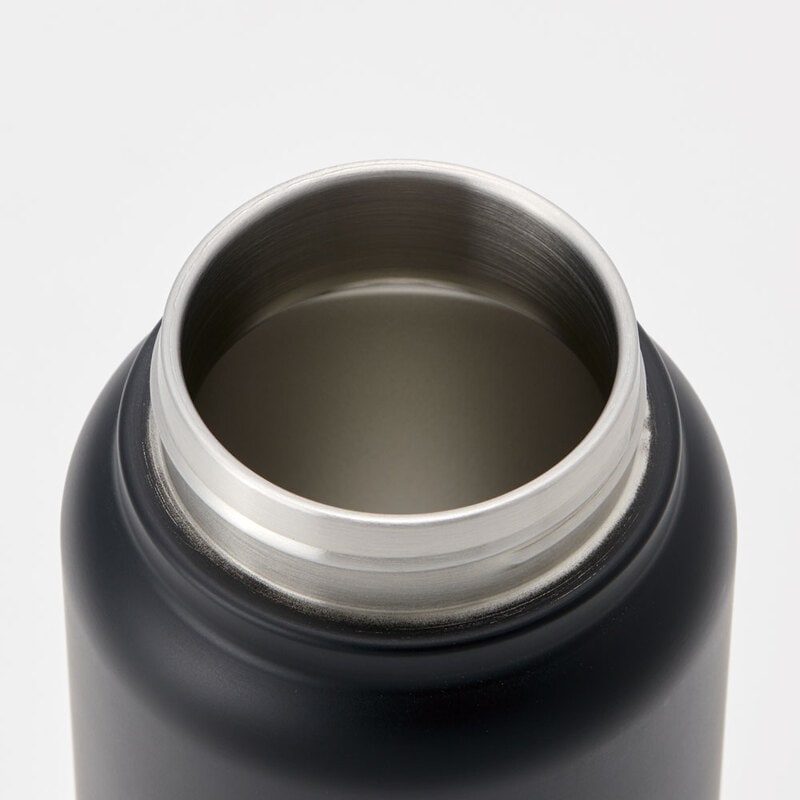 スクリューハンドル付き マグボトル 800ml 保温 保冷 ブラック マグボトル 水筒 ドリンク 持ち運び アウトドア スポーツ ピクニック ハイキング 釣り レジャー 通勤 通学 マイボトル