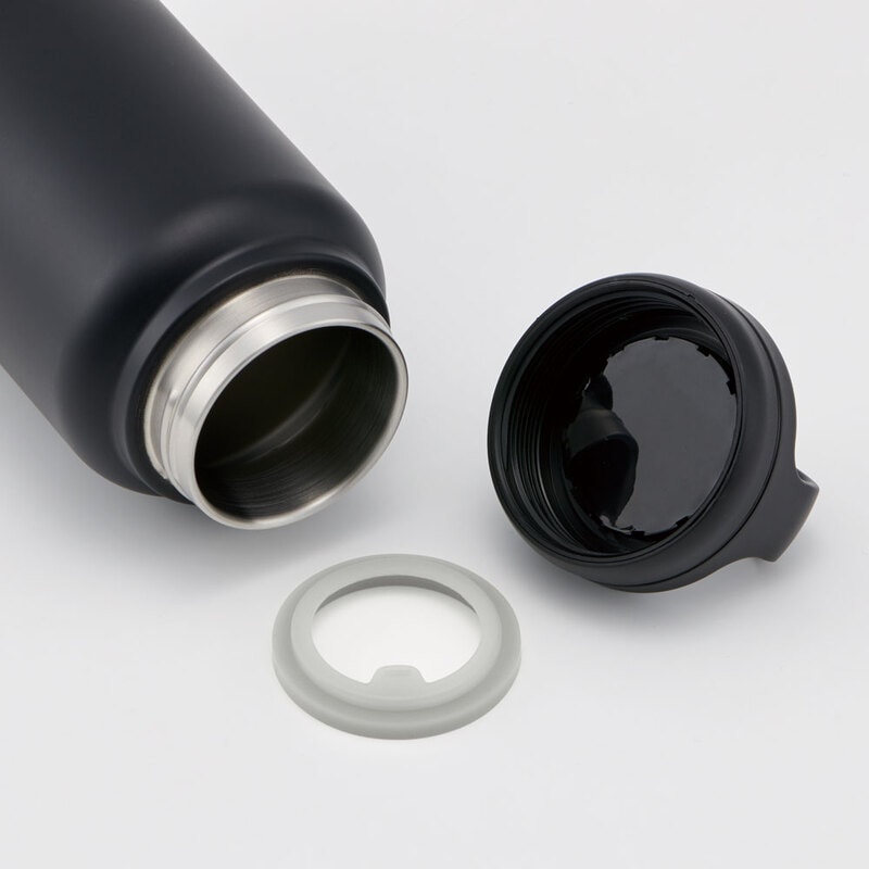 スクリューハンドル付き マグボトル 800ml 保温 保冷 ブラック マグボトル 水筒 ドリンク 持ち運び アウトドア スポーツ ピクニック ハイキング 釣り レジャー 通勤 通学 マイボトル
