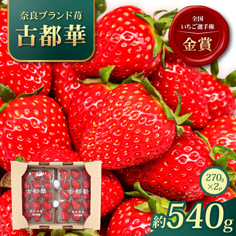 いちご 古都華 約540g 270g×2パック 2027年1月発送 冷蔵 小分け 果物 スイーツ デザート フルーツ ベリー ふるさと納税いちご 大粒 採れたて 完熟 おやつ 産地直送 先行予約 数量