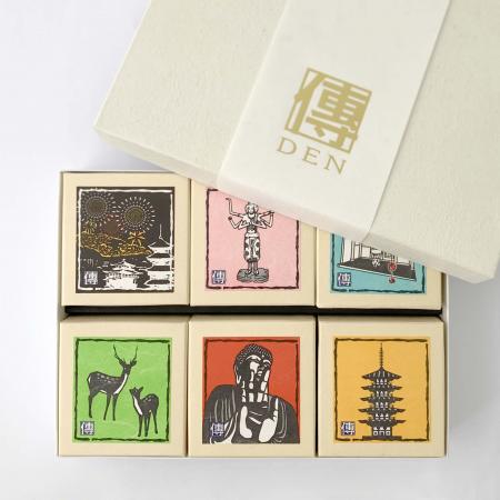 奈良こんふぇいと6個セット【奈良柄】砂糖菓子 砂糖  金平糖 こんぺいとう 伝統菓子 和菓子 飴 セット   株式会社砂糖傳 増尾商店 奈良県 奈良市 なら
