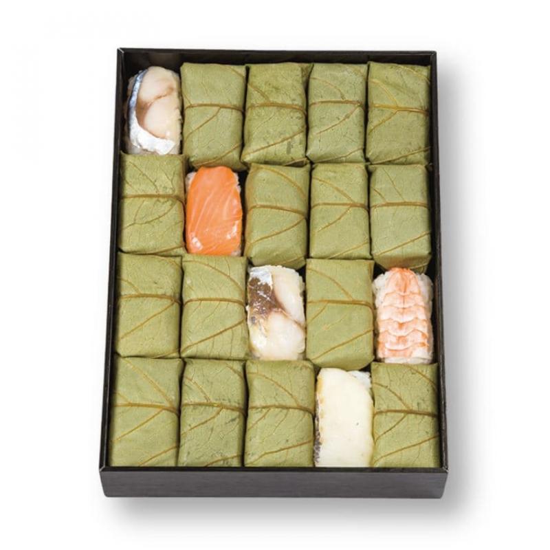 柿の葉寿司 20個 5種詰め合わせ 奈良 名物 お土産 冷蔵 寿司 鯖 鮭 鯵 鯛 海老 サバ シャケ アジ タイ エビ 和食 郷土料理 贈答品 ギフト 贈り物 プレゼント お歳暮 柿の葉ずし すし