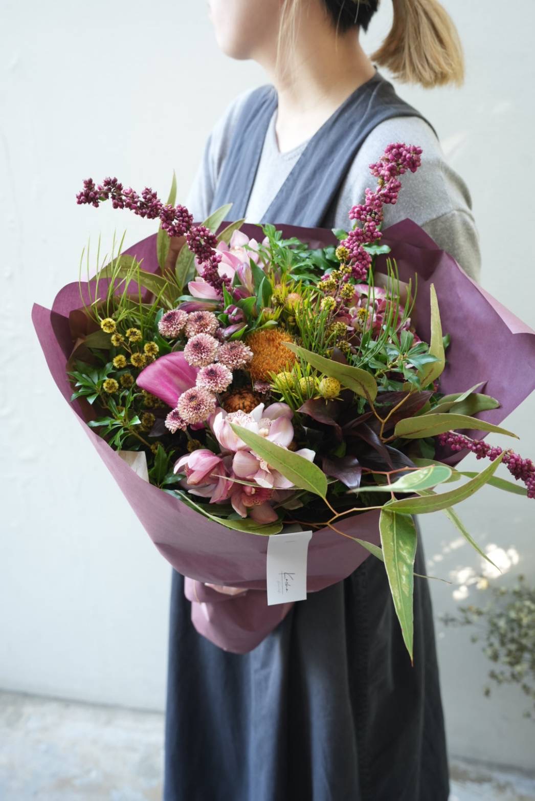 フラワーアレンジメントＬサイズ【3か月定期便】花  花束 ブーケ アレンジ プレゼント 贈り物 花のある生活 ドライフラワー 生花 お祝い 記念日 株式会社KACHA 奈良県 奈良市 なら