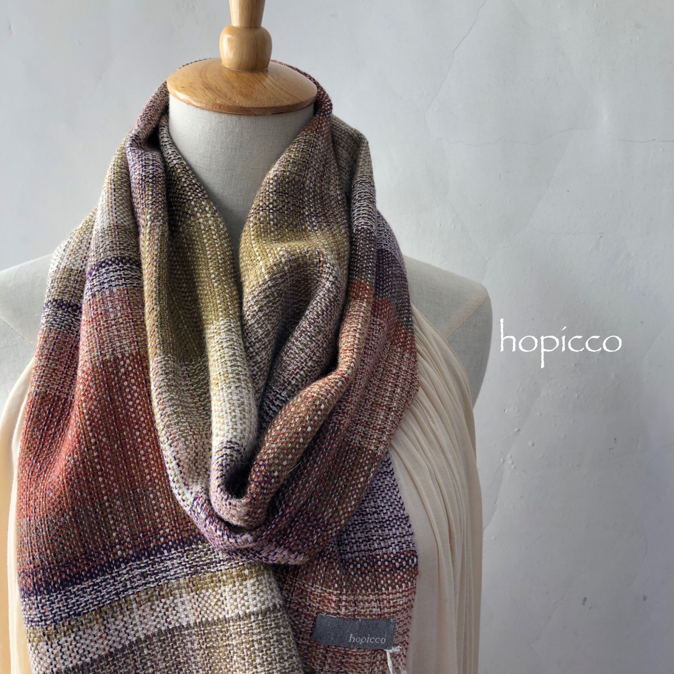 ストール（カシミヤ）40cm×180cm 茶系 合同会社工藝舎 奈良県 奈良市 なら 140-005