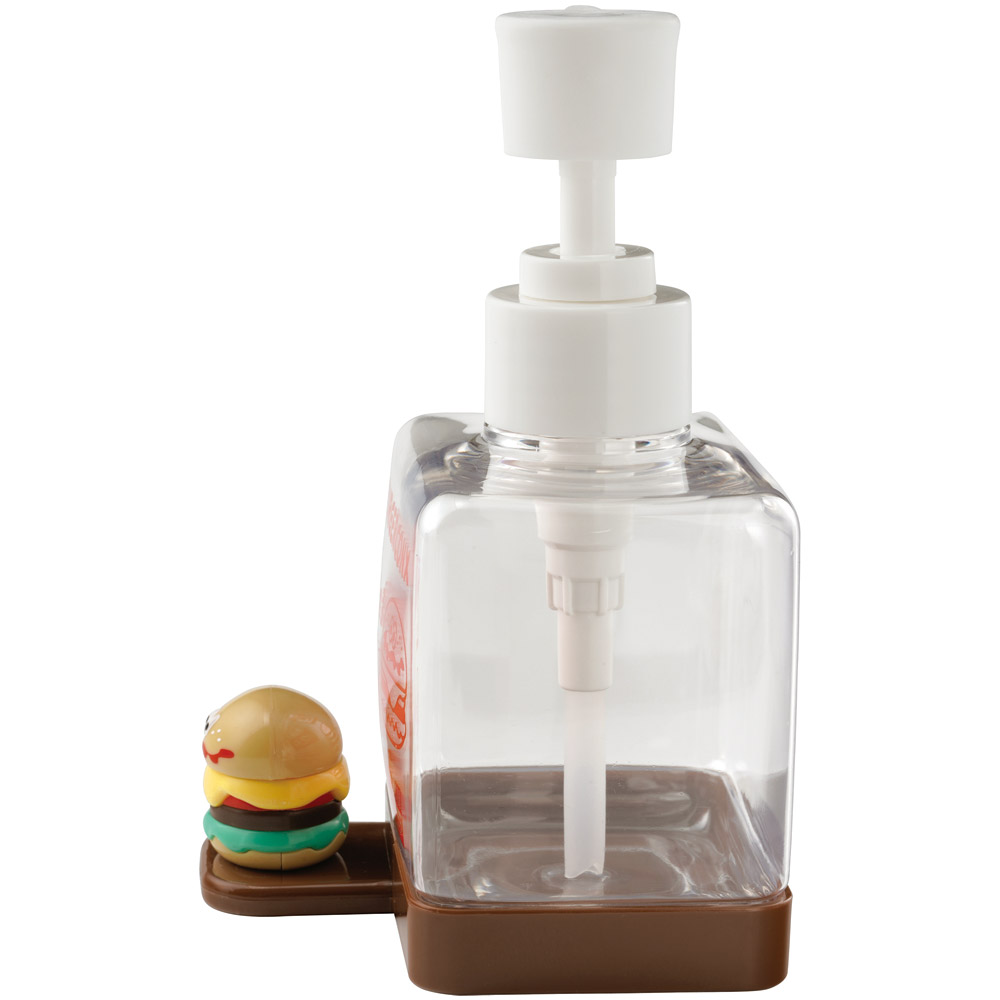 マスコット付き ソープ ディスペンサー 250ml 詰め替え ボトル 手洗い ポンプボトル スケーター skater BSSD1 バーガーコンクス BURGER CONX 男の子 女の子 ハンドソープ