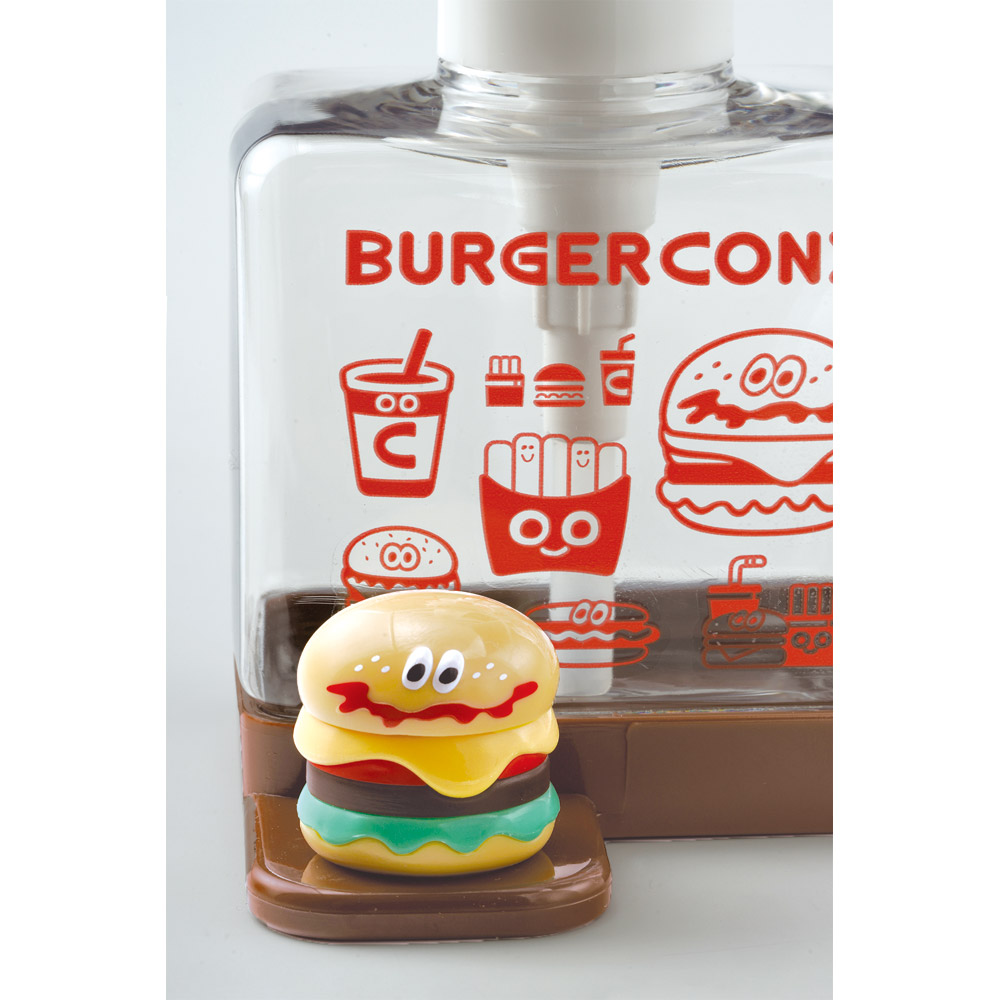 マスコット付き ソープ ディスペンサー 250ml 詰め替え ボトル 手洗い ポンプボトル スケーター skater BSSD1 バーガーコンクス BURGER CONX 男の子 女の子 ハンドソープ