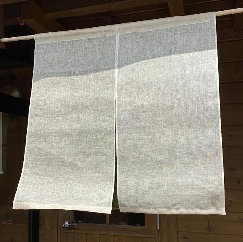 岡井麻布商店 麻蚊帳のれん 生成 きなり 90cm×90cm のれん 暖簾 おしゃれ シンプル 麻 ナチュラル 和風 洋風 間仕切り カーテン 目隠し リビング 玄関 奈良県 奈良市 なら 30-03