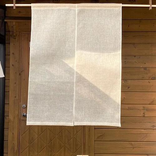 岡井麻布商店 麻蚊帳のれん 生成 90cm×120cm のれん 暖簾 おしゃれ シンプル 麻 ナチュラル 和風 洋風 間仕切り カーテン 目隠し リビング 玄関 奈良県 奈良市 なら 35-011