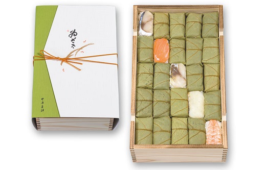 柿の葉寿司 50個 5種詰め合わせ 奈良 名物 お土産 冷蔵 二段詰 寿司 鯖 鮭 鯵 鯛 海老 サバ シャケ アジ タイ エビ 和食 郷土料理 贈答品 ギフト 贈り物 プレゼント お歳暮 柿の葉ずし