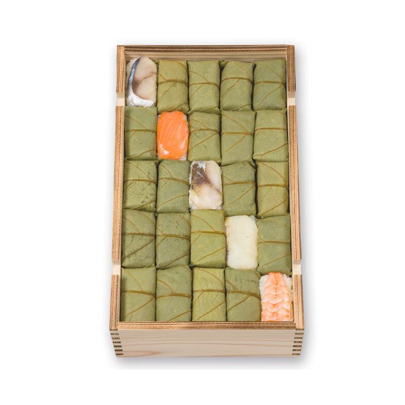 柿の葉寿司 50個 5種詰め合わせ 奈良 名物 お土産 冷蔵 二段詰 寿司 鯖 鮭 鯵 鯛 海老 サバ シャケ アジ タイ エビ 和食 郷土料理 贈答品 ギフト 贈り物 プレゼント お歳暮 柿の葉ずし