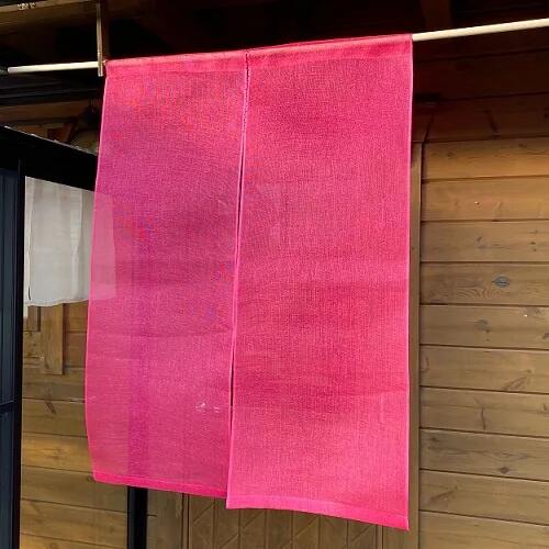 麻蚊帳のれん 赤 90cm×120cm 岡井麻布商店 のれん 暖簾 おしゃれ シンプル 麻 ナチュラル 和風 洋風 間仕切り カーテン 目隠し リビング 玄関 奈良県 奈良市 なら 40-005