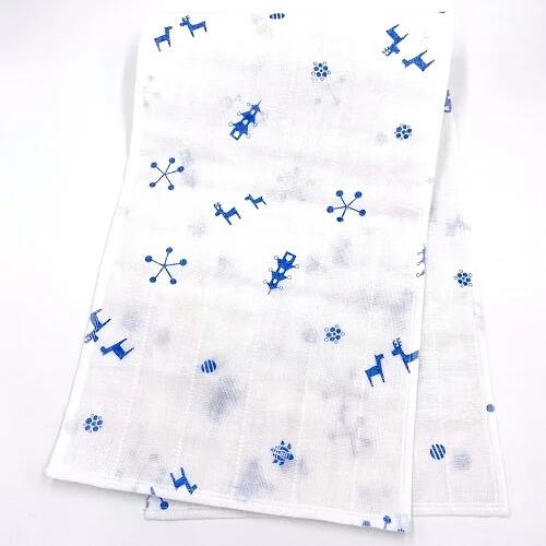 古都奈良のたおる 【カラー選択可】 1枚入り ガーゼタオル 綿100％ 約30cm×100cm 蚊帳生地タオル 蚊帳生地 吸水 速乾タオル 奈良柄 肌ざわり サウナ スポーツ ガーデニング 洗顔