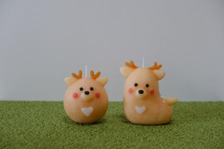 キャンドル（ろうそく） 〈なまけてしまった鹿さんcandleセット〉しか 鹿 シカ 癒し  canata conata （カナタコナタ） 蝋燭 奈良県 奈良市 なら 5-011
