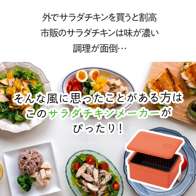 電子レンジ 専用 サラダ チキン メーカー ゆで 野菜 調理 簡単 ヘルシー UDY2C スケーター skater サラダチキンメーカー 【ケース 温野菜 便利 レンジ 調理 時短 調理器具 簡単調理