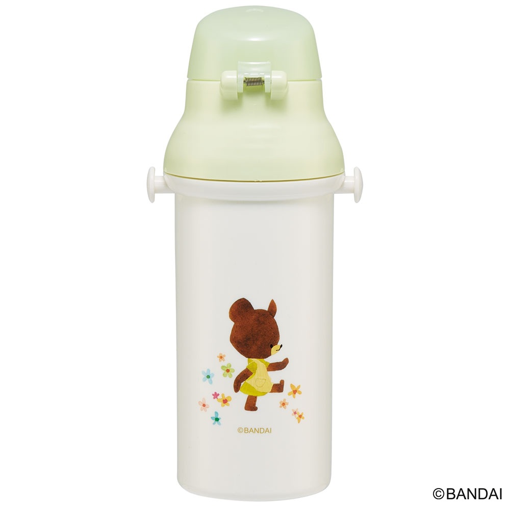 筒 直飲み プラスチック 大容量 480ml 食洗機対応 キッズ 幼児 ワンタッチ スケーター 617461 PSB5SANAG くまのがっこう クマの学校 男の子 女の子 女子 5-156