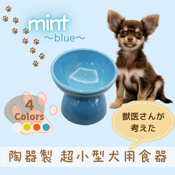 ペット用食器 『 超小型犬用食器 ミント ブルー 』 (スケーター株式会社) フードボウル 犬用食器 ペット用 犬 食器 餌 餌入れ えさ入れ ペットフード入れ 小型犬 マット付 なら 奈良県 奈良市