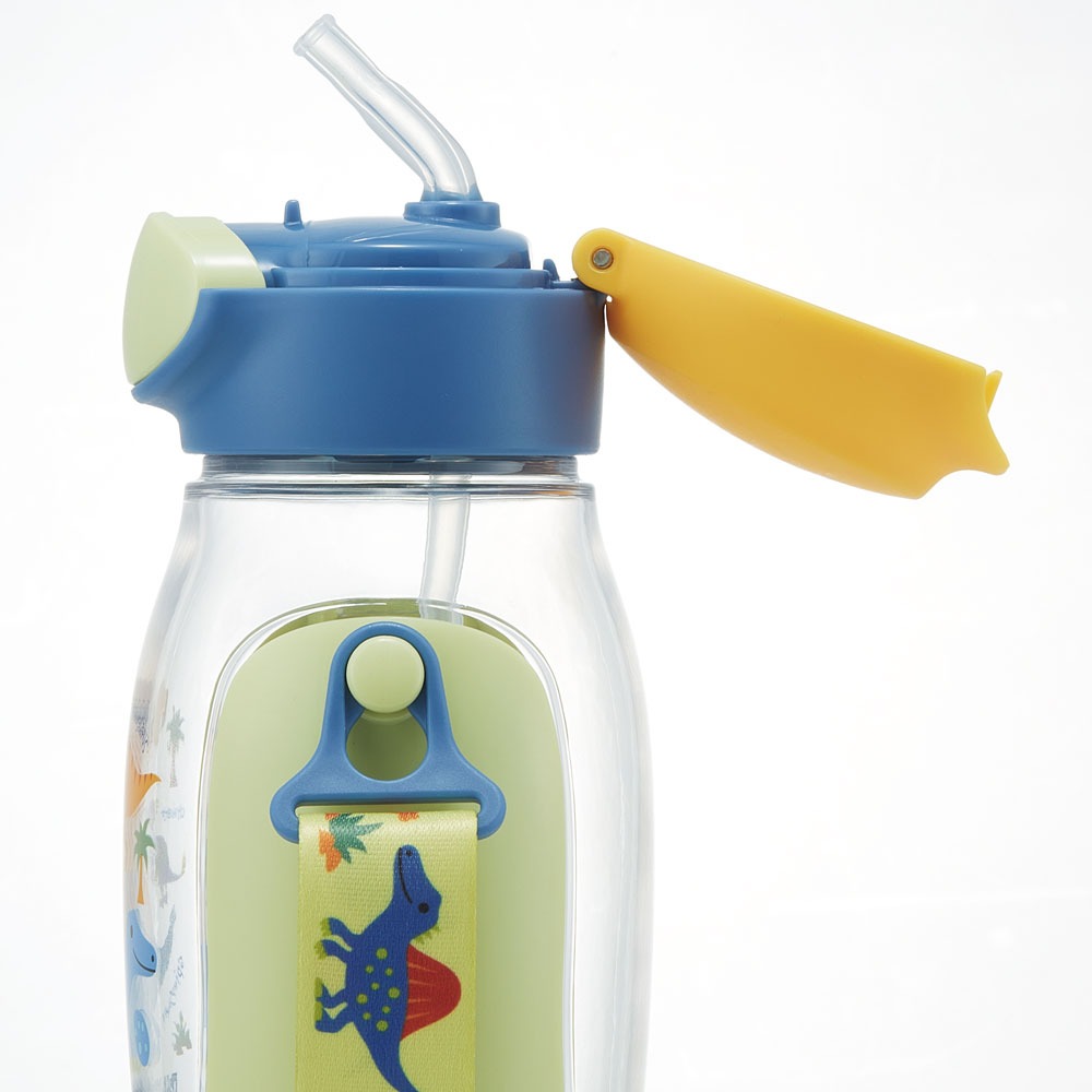ワンプッシュストローボトル 530ml ディノサウルス スケーター〈skater〉水筒 ワンプッシュオープン 奈良県 奈良市 なら 6-315