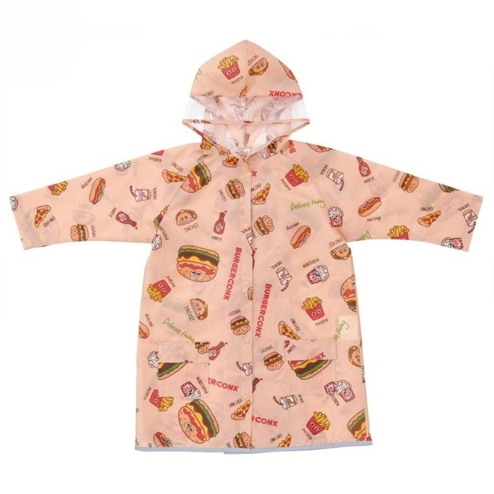 レインコート キッズ <バーガーコンクス BURGER CONX> 男の子 女の子 リュック 対応 110 120 かわいい カッパ 雨合羽 防水 スケーター〈skater〉 奈良県 奈良市 なら