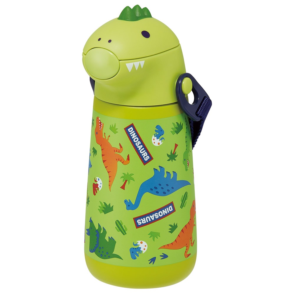 ダイカットストローステンレスボトル 370ml ディノサウルス スケーター〈skater〉 ディノサウルス 恐竜 ダイナソー 水筒 ステンレスボトル 奈良県 奈良市 なら 9-111
