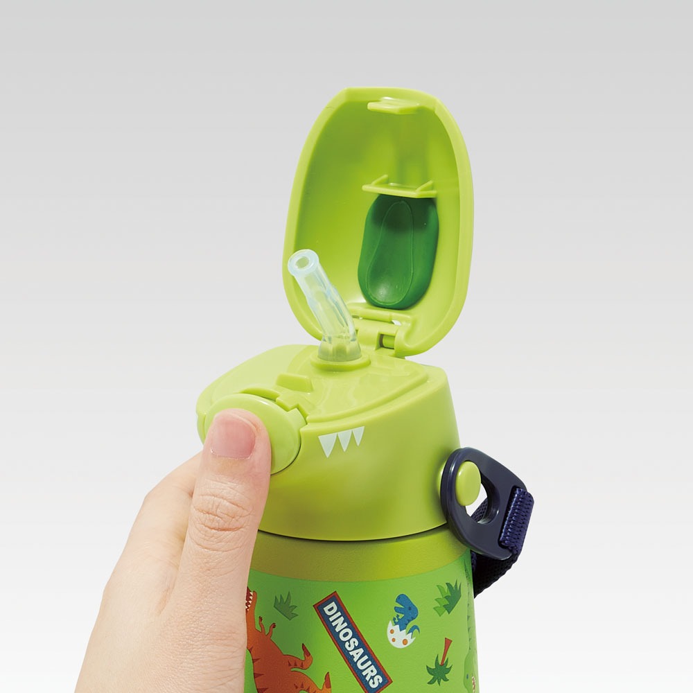 ダイカットストローステンレスボトル 370ml ディノサウルス スケーター〈skater〉 ディノサウルス 恐竜 ダイナソー 水筒 ステンレスボトル 奈良県 奈良市 なら 9-111