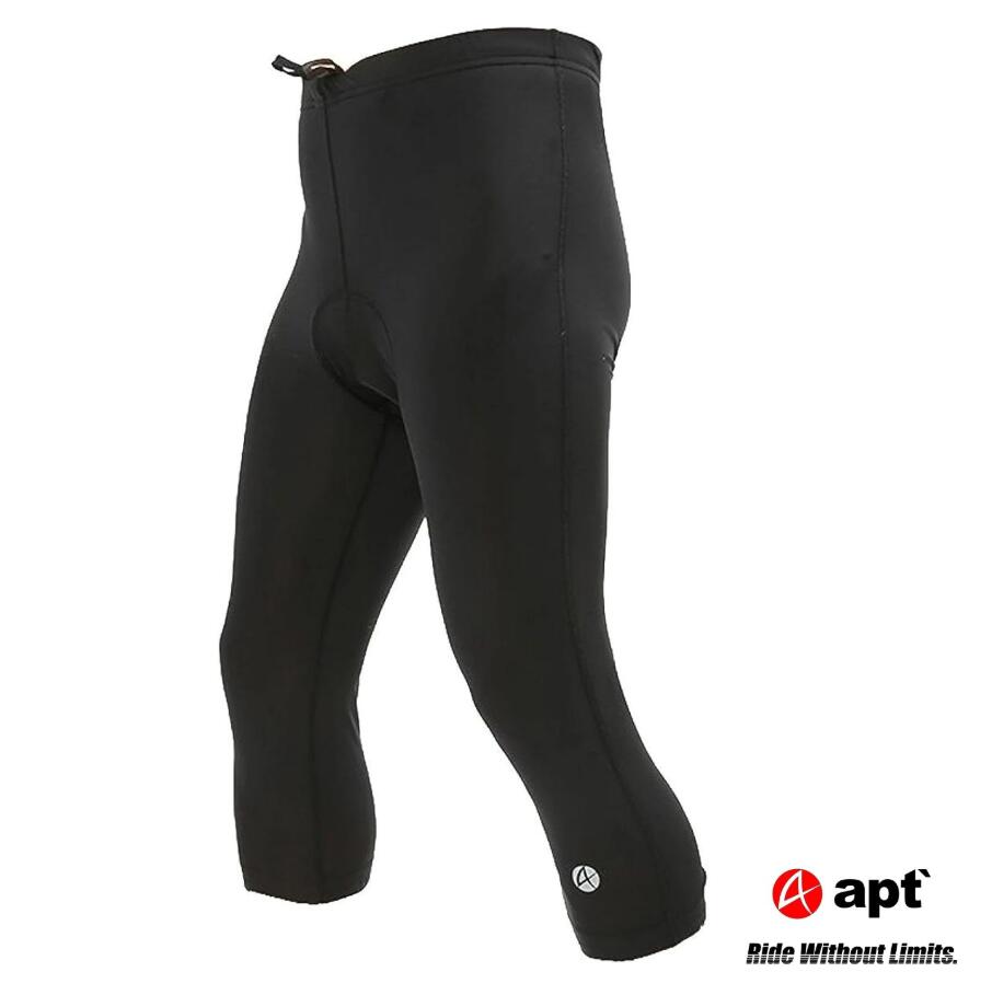 apt' エーピーティー 7分丈 サイクルパンツ XS-XL 糸接触冷感 レーサーパンツ UVカット ロードバイク用タイツ メンズ サイクルウェア サイクリングパンツ 自転車 ロードバイク