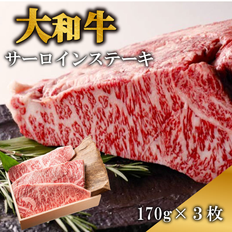 ステーキ 大和牛サーロインステーキ肉 約170g×1~3枚 ステーキ 大和牛 牛肉 黒毛和牛 A5ランク 肉 赤身肉 すてーき サーロインステーキ 国産 国産牛 国産品 厚切り 贈答品 奈良県 奈良市