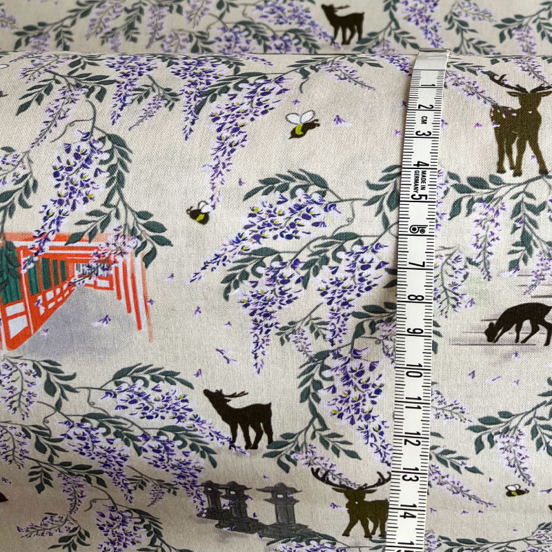 テキスタイル 110cm幅×1ｍ 3種類 麗らかな杜 神鹿 Leaf＆Deer 贈答用 ギフト プレゼント ふるさと納税 ふるさと おすすめ 限定 奈良県 奈良市 なら foo stitch