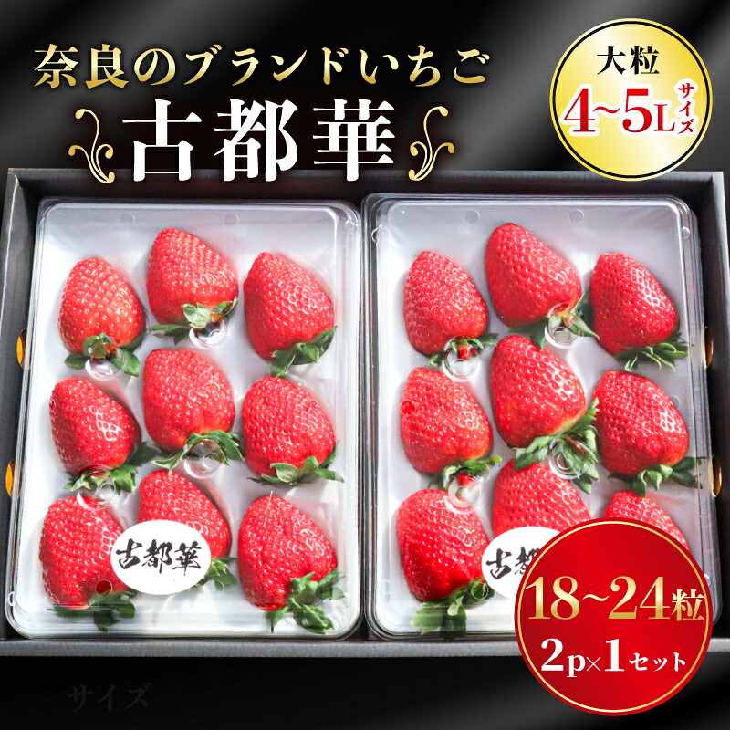 いちご 古都華 大粒 ことか 18~24粒 1セット 4~5Lサイズ 古都華 化粧箱 数量限定 苺 イチゴ 季節限定 旬  完熟 大粒 フルーツ 果物 スイーツ スムージー ケーキ 産地直送 新鮮