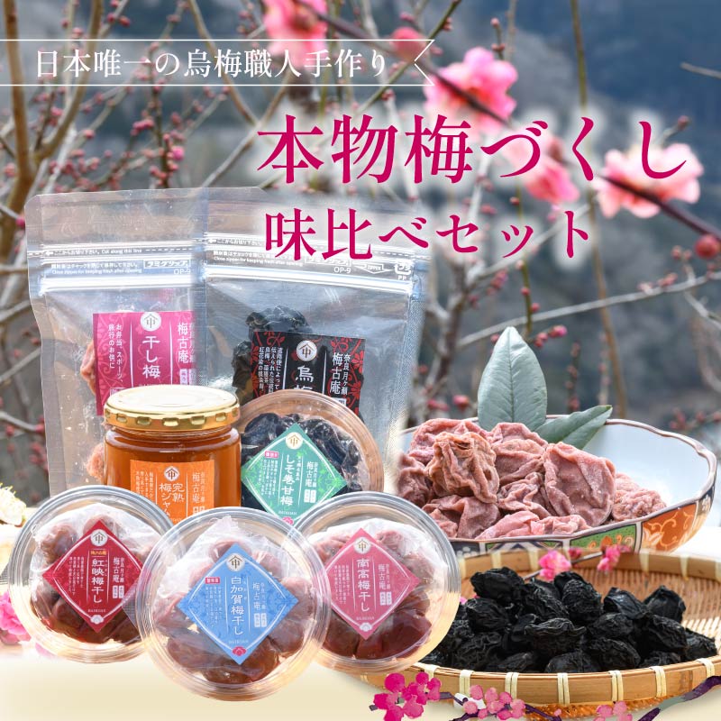 梅干し 無添加 梅づくし 2~8点セット 食べ比べ 梅 梅干し 干し梅 干梅 梅ジャム ジャム 南高梅 白加賀梅 紅映梅 うめ 梅干 漬物 漬け物 ご飯 白米 白飯 お弁当 おかず ご飯のお供 ごはん