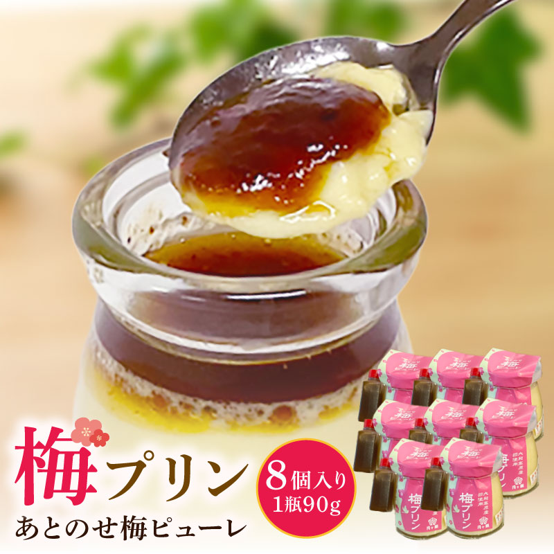 プリン 梅プリン 90g×8個入 自家製プリン スイーツ 洋菓子 デザート お菓子 おかし おやつ デザート ギフト プレゼント 贈り物 梅 うめ 大和高原産 なめらか 卵 たまご 甘い 特製